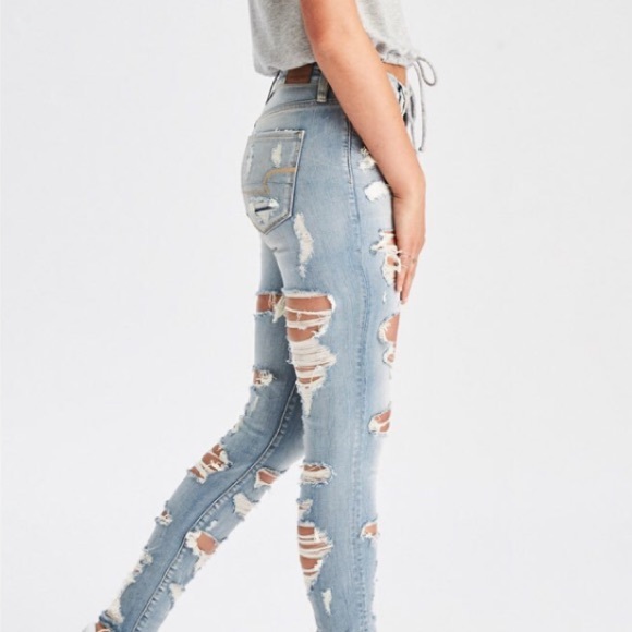 American Eagle Outfitters Denim - American eagle sexy distressed ripped skinny jeans